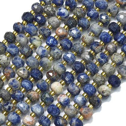 Natural Sodalite Beads Strands G-K389-E74-01C-1
