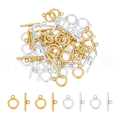 Unicraftale 100Sets 2 Colors Alloy Toggle Clasps FIND-UN0015-86-1