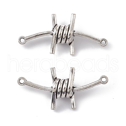 Tibetan Style Alloy Connector Charms PALLOY-E011-02AS-1