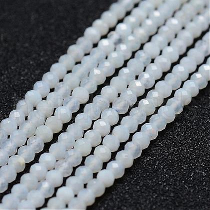 Natural Blue Chalcedony Bead Strands G-P270-2mm-01-1