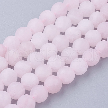 Natural Rose Quartz Bead Strands G-G735-59F-10mm-1