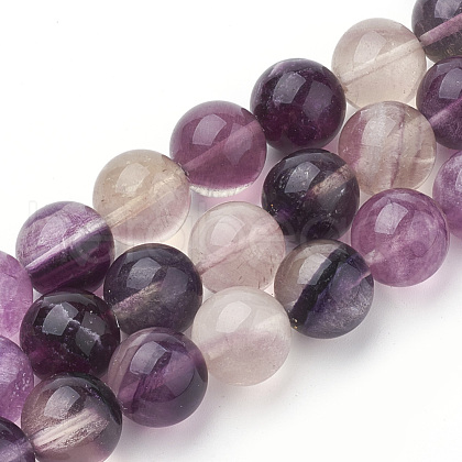 Natural Fluorite Beads Strands G-S279-03-1