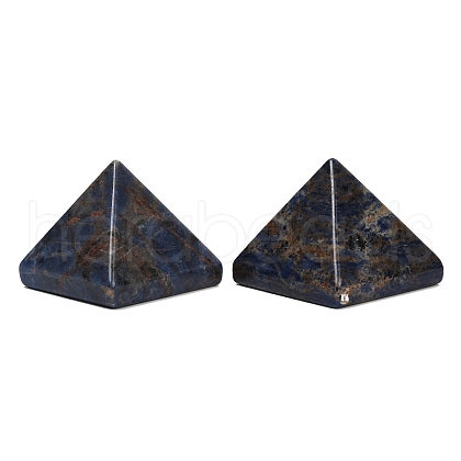 Natural Sodalite Orgonite Pyramid Display Decorations G-C186-08G-1