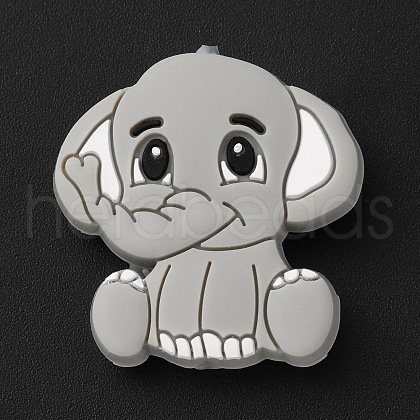 Elephant Silicone Beads SIL-WH0002-83B-1