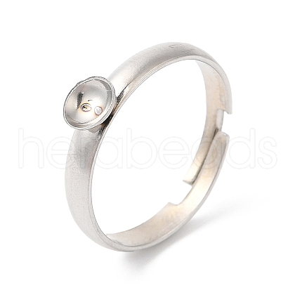 Adjustable 304 Stainless Steel Finger Ring STAS-K255-16P-1