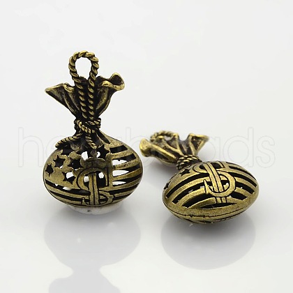 Hollow Tibetan Style Alloy Pendants PALLOY-J416-26AB-NF-1