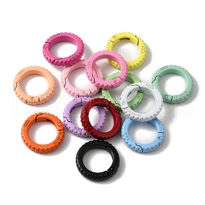 Spray Painted Alloy Spring Gate Rings PALLOY-R141-03-1