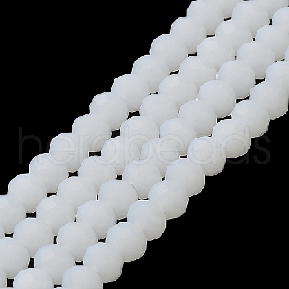 Imitation Jade Solid Color Glass Beads Strands EGLA-A034-J4mm-MD05-1