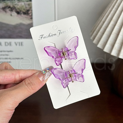 2Pcs Resin Claw Hair Clips PW-WGFFBD4-12-1