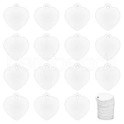 BENECREAT 30Pcs Blank Double-sided Heat Transfer Aluminium Pendants DIY-BC0012-89C-1