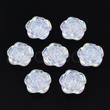 Electroplate Acrylic Cabochons X-PACR-T014-07-1
