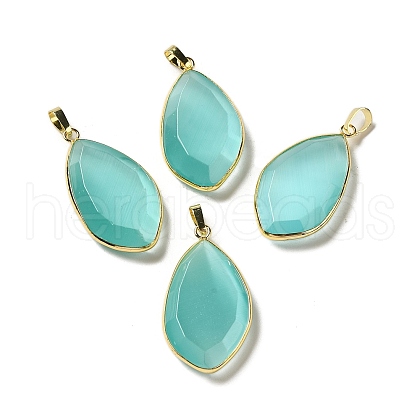 Cat Eye Pendants G-K338-08G-09-1