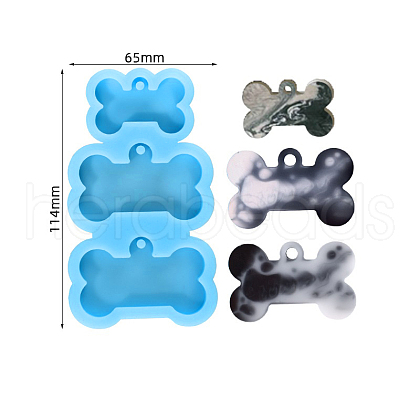 Bone Shape DIY Pendant Silicone Molds X-SIMO-PW0001-322D-1