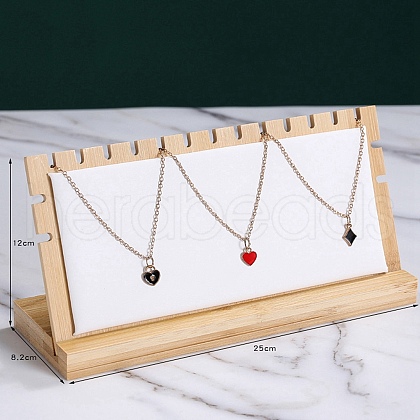 Wood Necklace Display Stand Jewelry Pendant Holder Accessory PW-WG92612-01-1