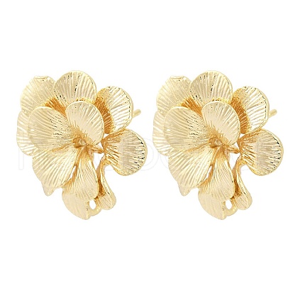 Brass Stud Earring Findings KK-Z099-05G-04-1