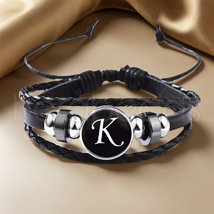 Adjustable Imitation Leather Cord Multilayer Bracelets WGB28DF-11-1