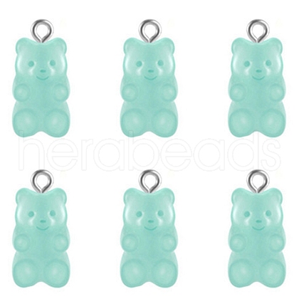 Transparent Resin Pendants HJEW-TAC0007-02G-1