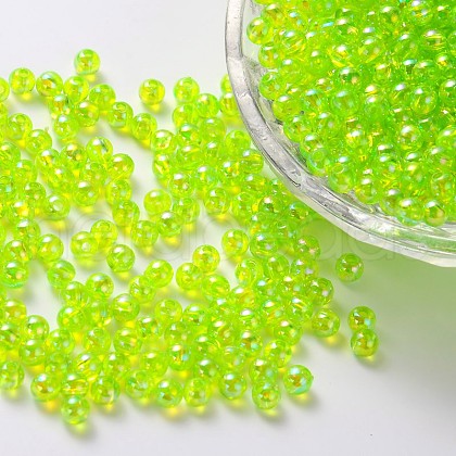 Eco-Friendly Transparent Acrylic Beads PL732-4-1