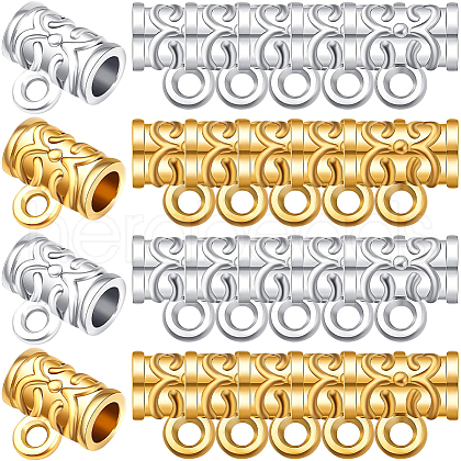 SOFPLATE 160Pcs 2 Colors Alloy Tube Bails FIND-SP0001-75-1