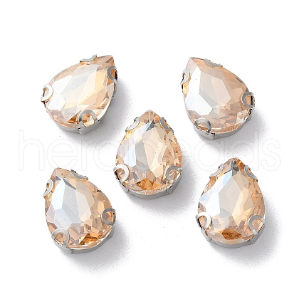 Teardrop Sew on Rhinestone RGLA-L028-09G-04-1