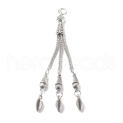 Tibetan Style Alloy Curb Chain Tassel Big Pendants FIND-I025-01A-1