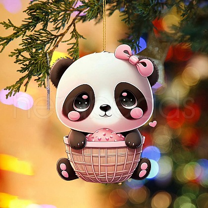 Panda with Heart Acrylic Hanging Ornaments PW-WG5B31B-06-1