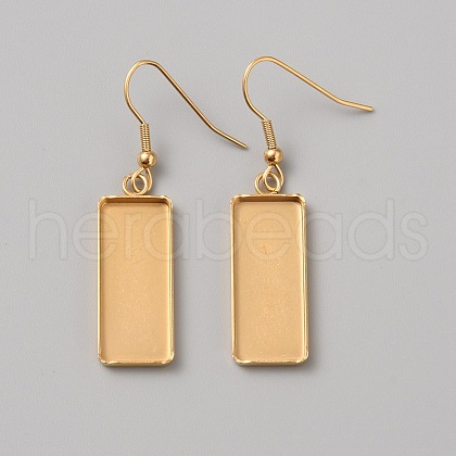 304 Stainless Steel Dangle Earring Finding STAS-WH0016-65G-1