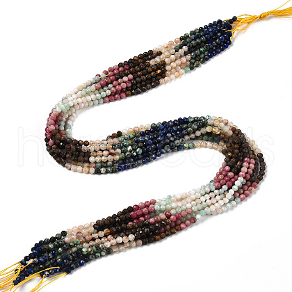 Natural & Synthetic Mixed Gemstone Beads Strands G-D080-A01-02-36-1