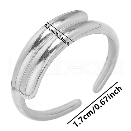 Stainless Steel Cuff Rings for Women WD3664-1-1