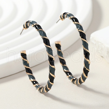 Fashionable Twist C-Shaped Alloy Stud Earrings CY8748-1-1