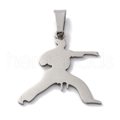 201 Stainless Steel Pendants STAS-Q342-22P-1