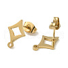 Ion Plating(IP) 304 Stainless Steel Stud Earring Findings STAS-I206-72G-2