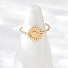 304 Stainless Steel Cuff Rings RJEW-D306-08G-5