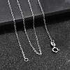Anti-Tarnish Rhodium Plated Sterling Silver Necklaces X-STER-M034-32A-2
