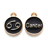 Alloy Enamel Pendants X-ENAM-S124-01B-08D-1