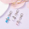 Faceted Teardrop Glass Pendants HJEW-AL0034-2