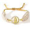 Glass Seed Bead Braided Bead Bracelets ZZ1096-5