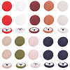   60Pcs 10 Colors Cloth Shank Buttons BUTT-PH0001-15-1