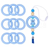 9Pcs Ring Food Grade Eco-Friendly Silicone Focal Beads JX895D-1