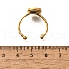 304 Stainless Steel Open Cuff Ring Components STAS-M057-01D-G-3