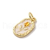 Brass Enamel Pendants KK-Q098-29G-A-2