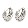 Rack Plating Brass Thick Hoop Earrings for Women EJEW-G363-07P-1
