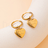 Stainless Steel Heart with Word Hoop Earrings GB5410-1-1