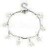 304 Stainless Steel Star Charm Bracelets BJEW-R021-02P-4