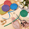 BENECREAT 5Pc 5 Colors Dots Pattern Rubber with Polyester Elastic Cord OCOR-BC0009-79-3