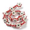 Handmade Porcelain Flower Beads Strands PORC-G006-16B-2