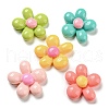 Rainbow Color Opaque Resin Cabochons RESI-Q227-04-1