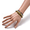 5Pcs 5 Style Natural Frosted Tiger Eye & Synthetic Hematite & Glass Sead Beads Stretch Bracelets Set BJEW-JB07670-01-3
