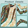 AHADERMAKER 14M 2 Colors Ethnic Style Embroidery Polyester Ribbons OCOR-GA0001-54-7