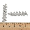 Mother's Day Brass Micro Pave Cubic Zirconia Pendants KK-K378-11P-3
